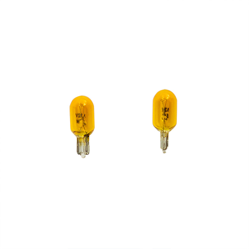 T-10 12V/5W Lampen 12V Geel (Coated), set à 2 stuks