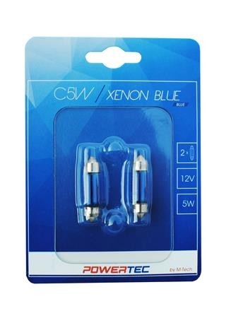 Buislampjes 36mm xenon blue 12V 5W