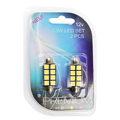 Buislampjes LED Sofitten 41mm - C5W 5xSMD5050 CANBUS - Wit