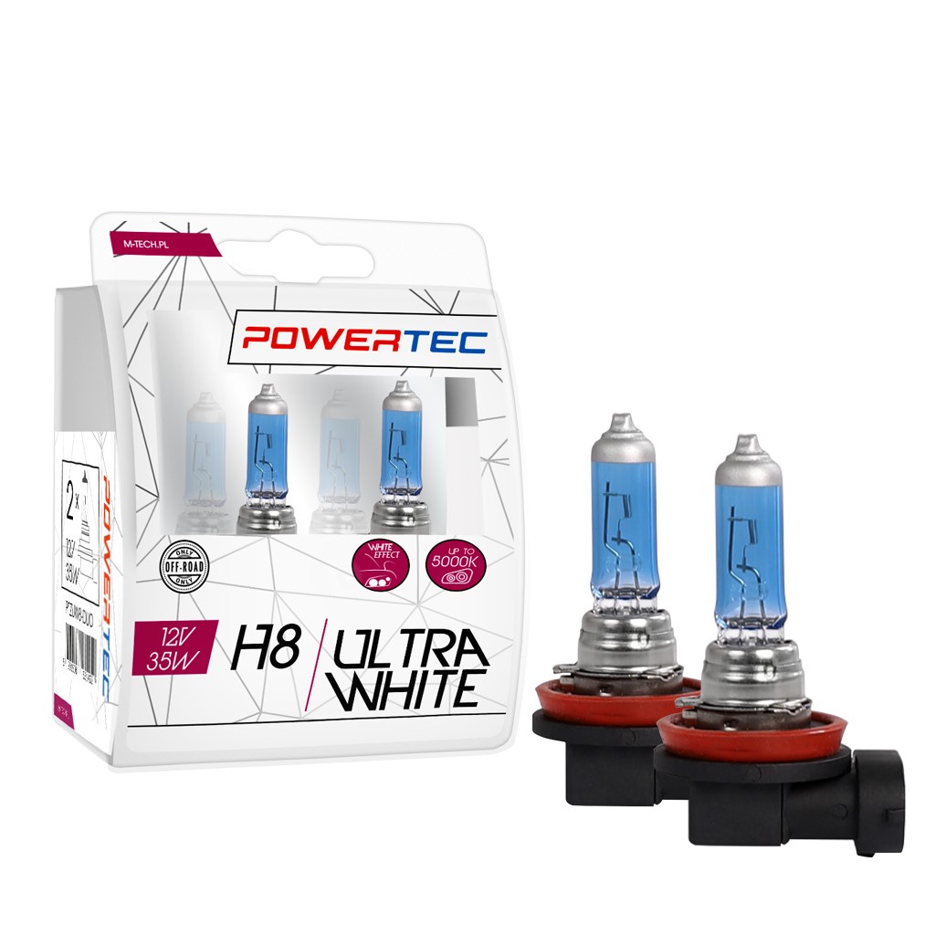 Mtech Powertec UltraWhite H8 lampen 12V DUO