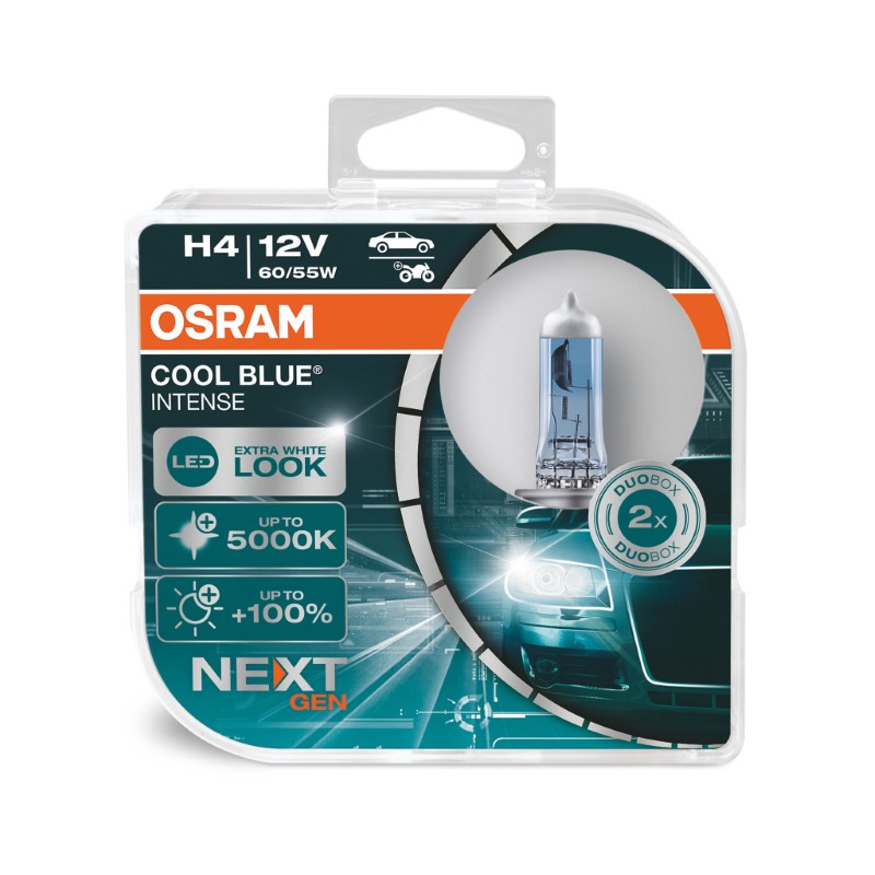 Osram Cool Blue Intense NextGen H4 12V 55W 2pcs/box Xenon Look