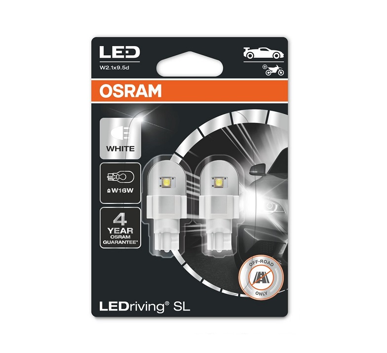 W16W Osram LEDriving T15 LED 921DWP-02B Wit