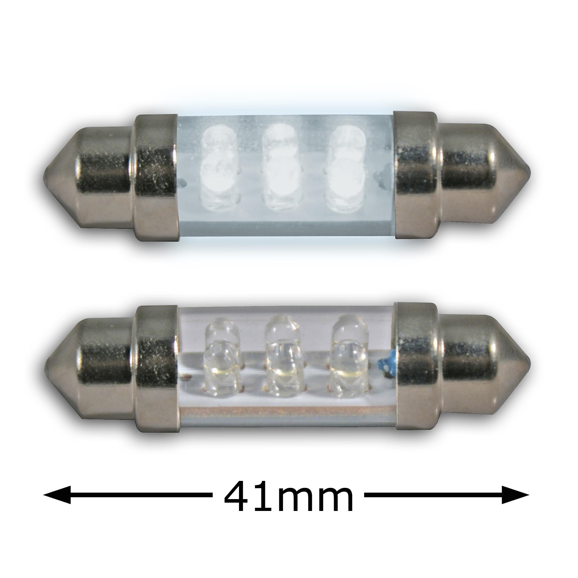 Led Lampjes 6 LED wit 41 mm