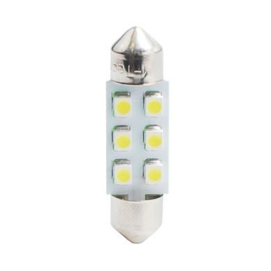 Buislampjes LED C5W/s8.5V 12v 6x SMD 3528 rood