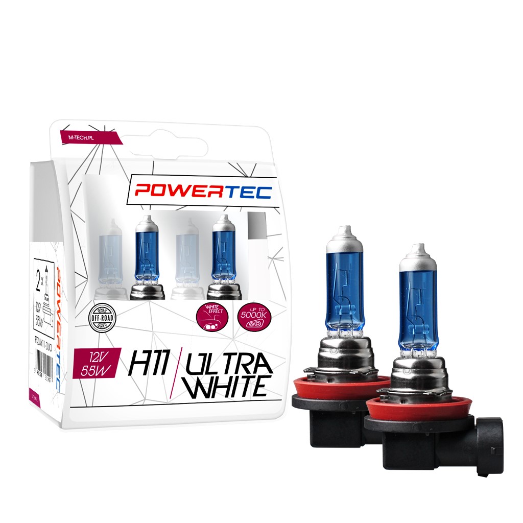 Mtech Powertec UltraWhite H11 lampen 12V DUO