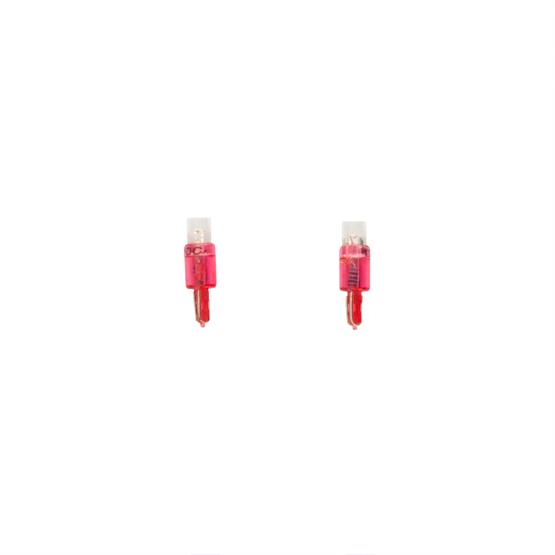 T-5 LED Instrument Lampen 12V Rood, set à 2 stuks