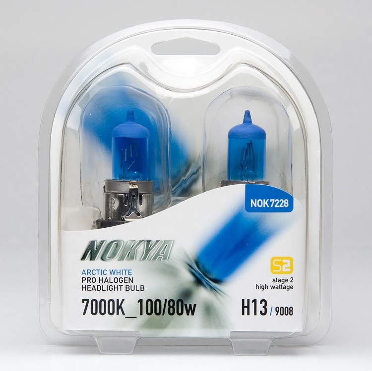 Nokya Stage 2 Arctic white H13 7000K 100/90W