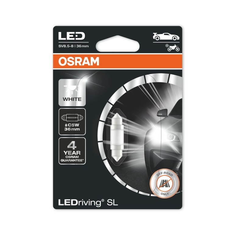 Osram SV8,5-8 36mm LED Cool White 6000K 6418DWP-01B