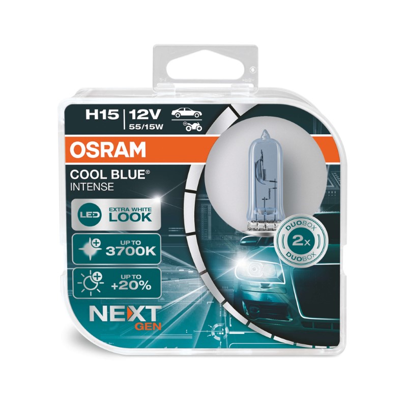 Osram Cool Blue Intense NextGen H15 12V 55/15W 2pcs Xenon Look