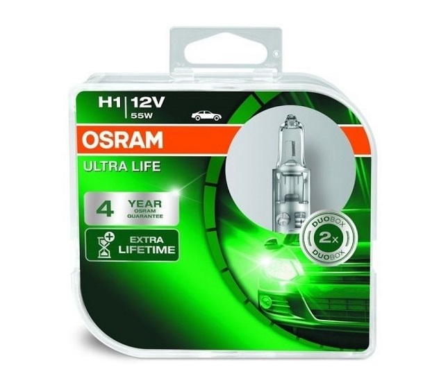 Osram Ultra Life Gloeilamp H1 55w 64150ULT-HCB 2pcs